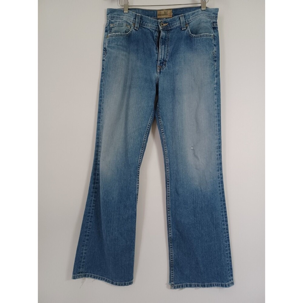 BKE Tyler Jeans Mens  34 Long Denim Straight Distressed Buckle Rodeo‎ Western
